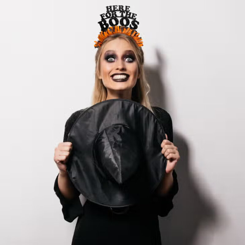 Here for the Boos Party Crown