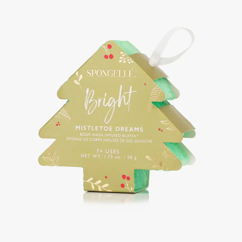 Spongelle Holiday Tree Ornament Body Buffer Mistletoe Dreams