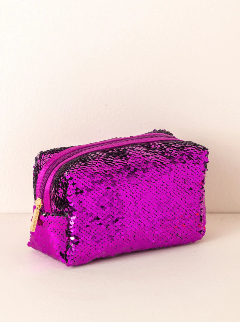Shiraleah Bling Cosmetic Pouch Violet