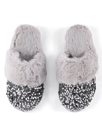 Shiraleah Fiesta Slippers Silver S/M