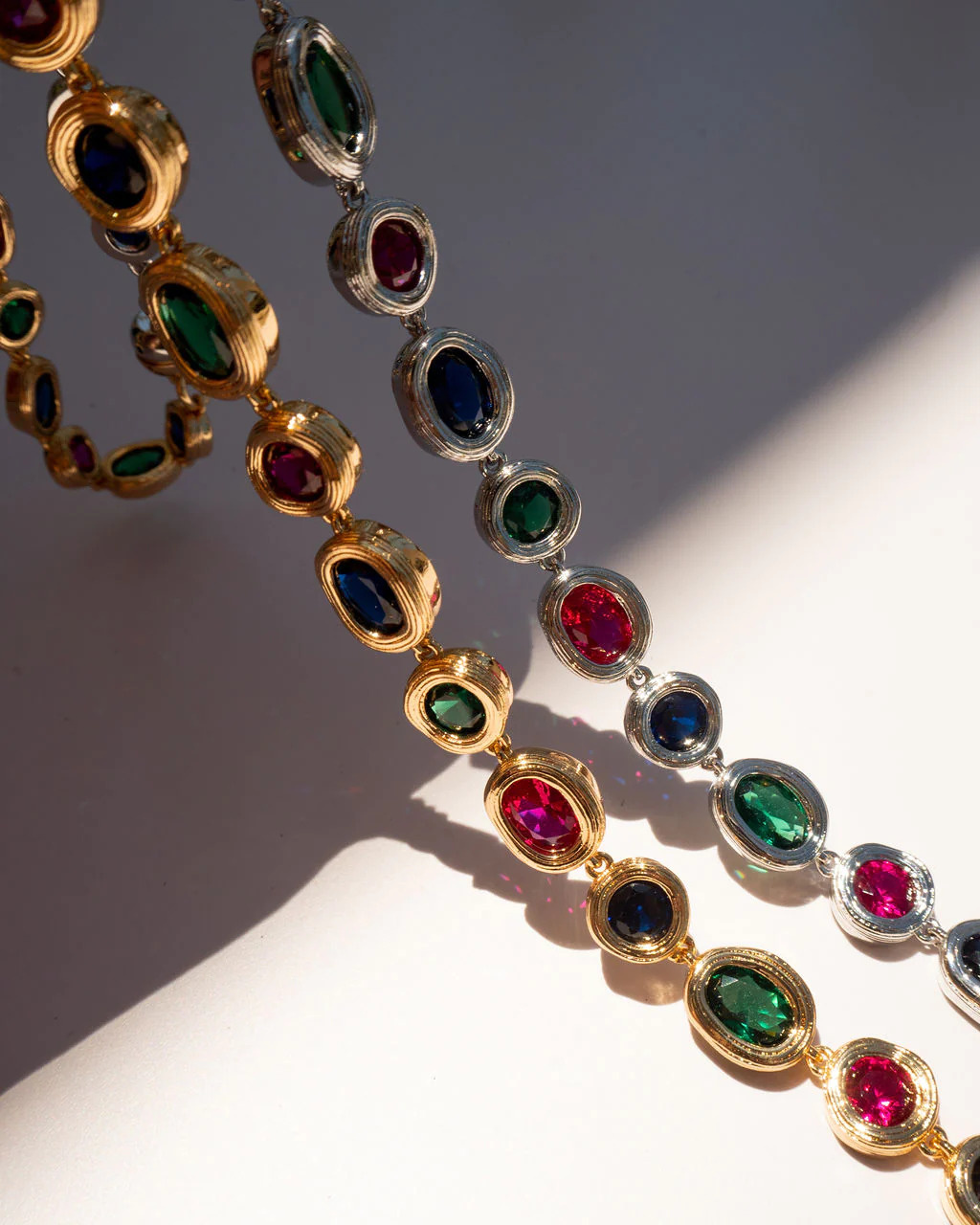 LUV AJ The Royale Stone Tennis Necklace Gold