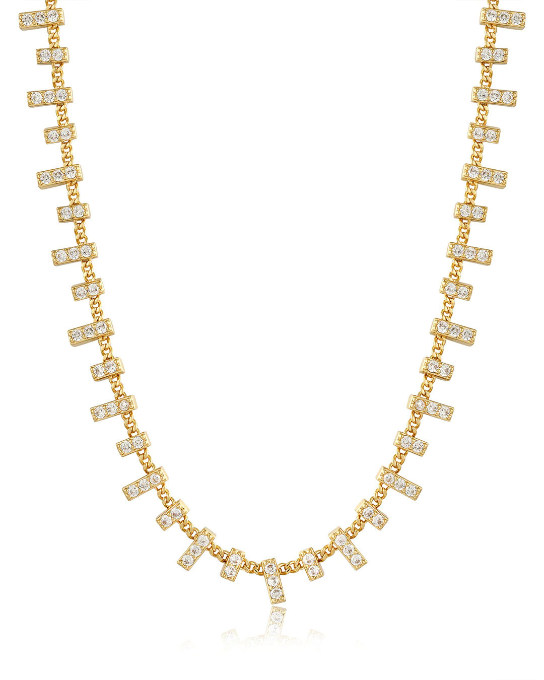 LUV AJ The Pave Ray Necklace Gold