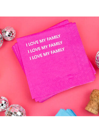 Chez Gagne I Love My Family Cocktail Napkins