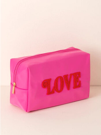 Shiraleah Cara LOVE Cosmetic Pouch Pink