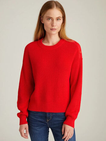525 Sweaters Ida Button Shoulder Solid Pullover