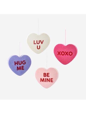 One Hundred 80 Degrees Flocked Conversation Heart