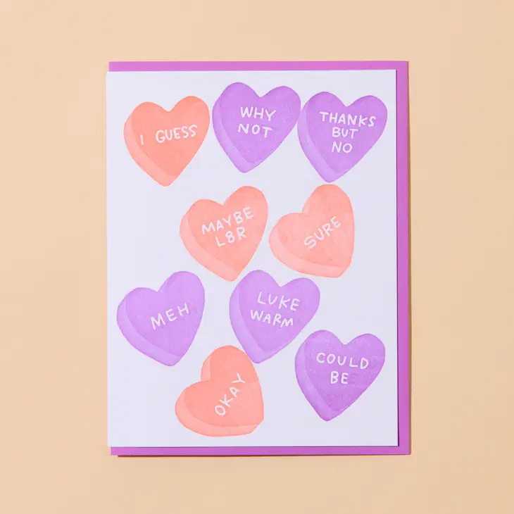 Candy Heart Valentine's Day Cards, 6-Count