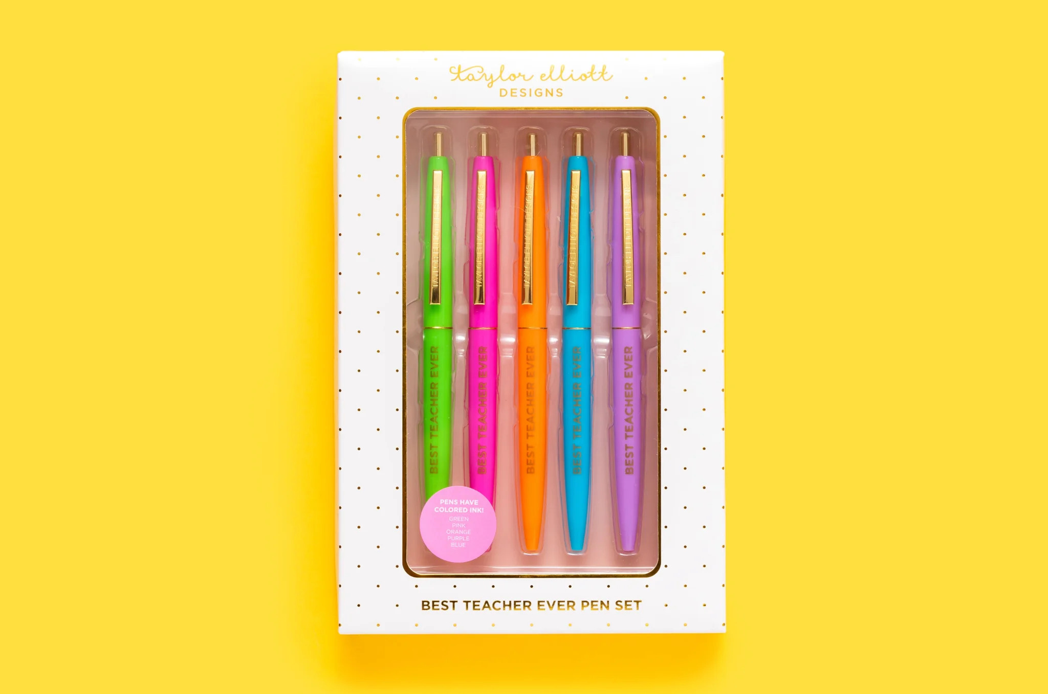 Taylor Elliott Designs Best Teacher Ever Pen Set