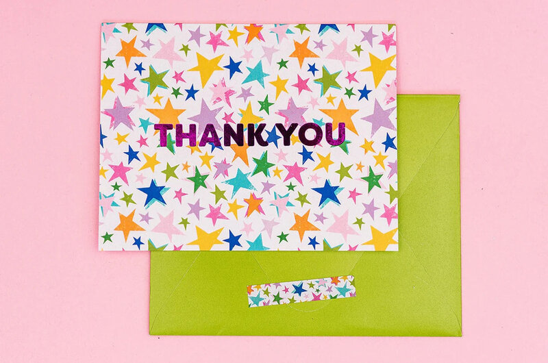 Taylor Elliott Designs Stars Thank You Greeting Card Box