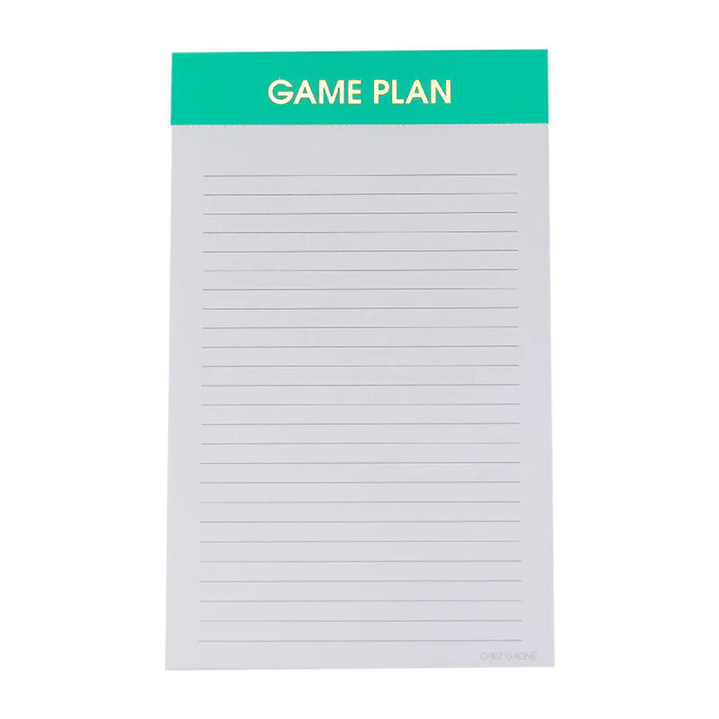 Chez Gagne Game Plan Notepad