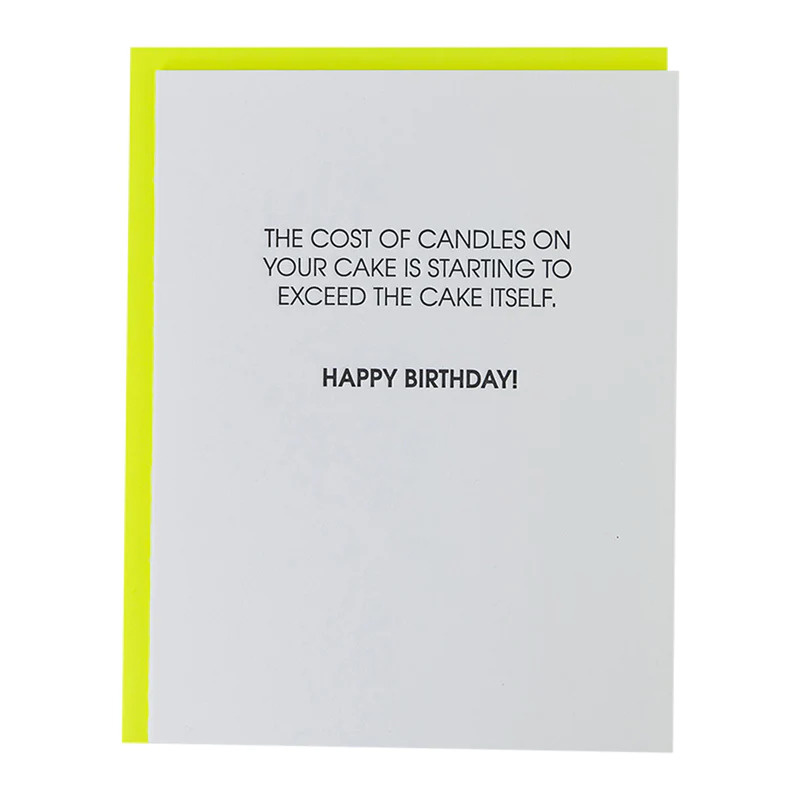 Chez Gagne Cost of Candles Card