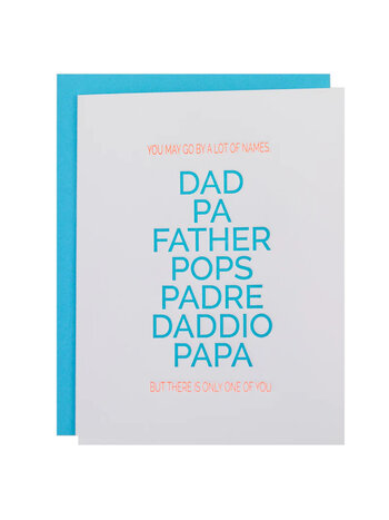 Chez Gagne Father By Many Names Card