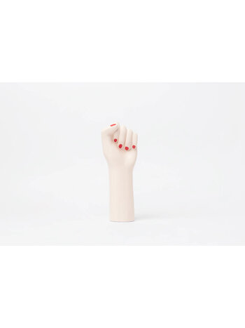 Girl Power Small White Vase