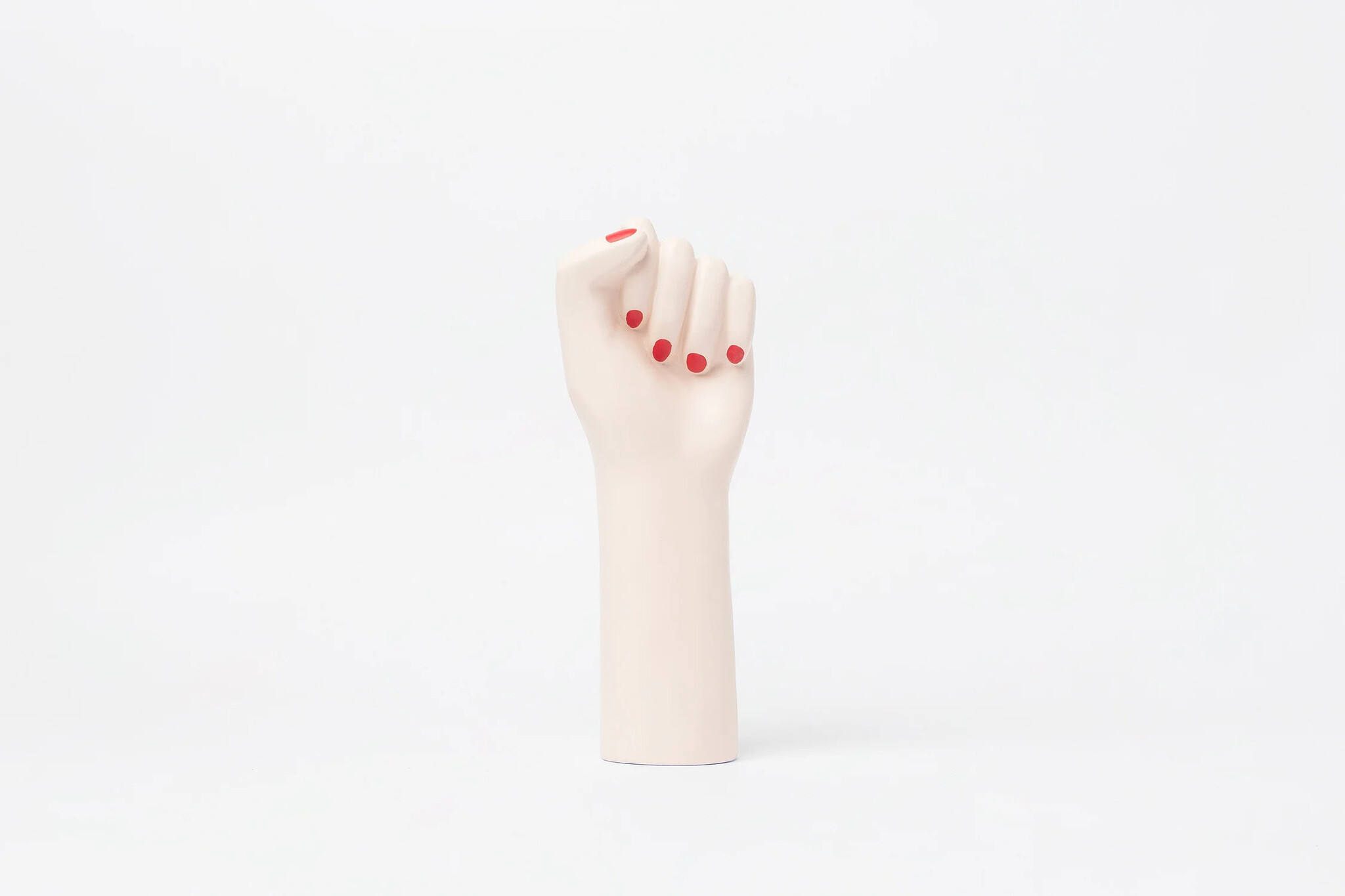 Girl Power Small White Vase