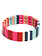 Daily Candy Candy Stripe Pink, Red & Blue Tall Tile Bracelet