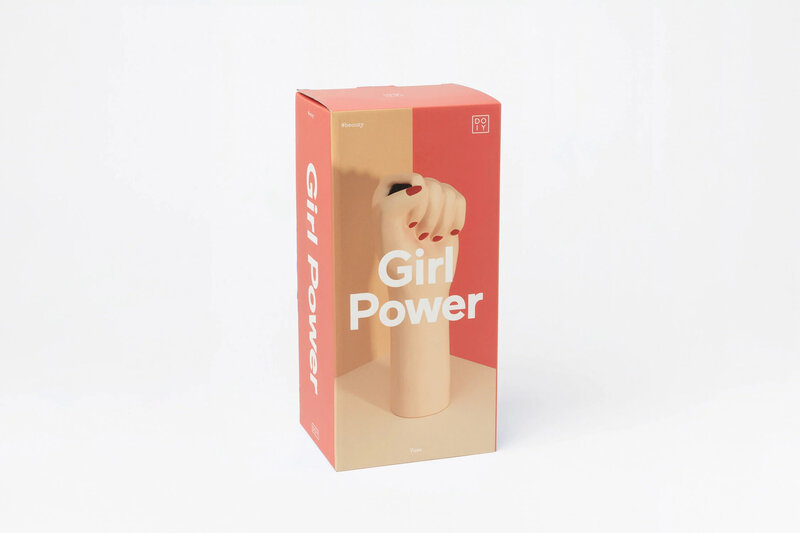 Girl Power Small Black Vase