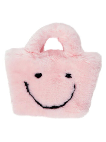 Daily Candy Fuzzy Happy Face Purse