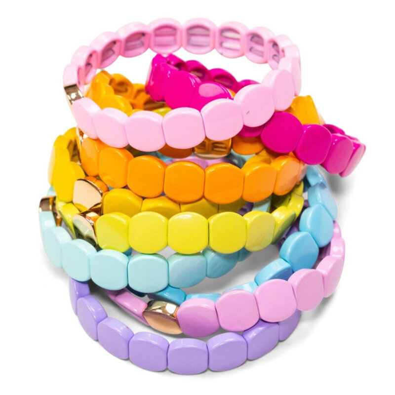 Daily Candy Sweet Tart Tile Bracelet-Snowcone Blue