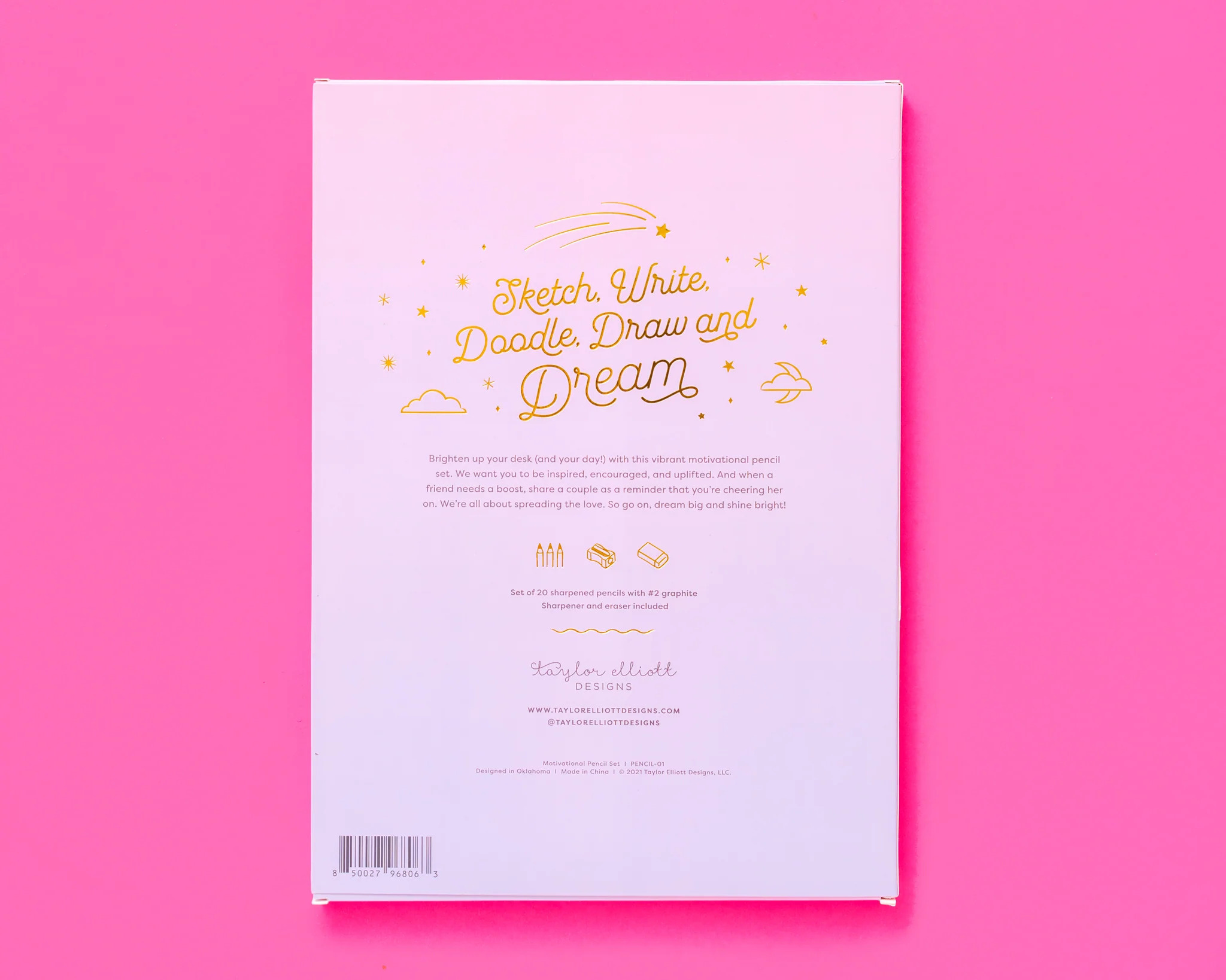 Taylor Elliott Designs Motivational Pencil Set