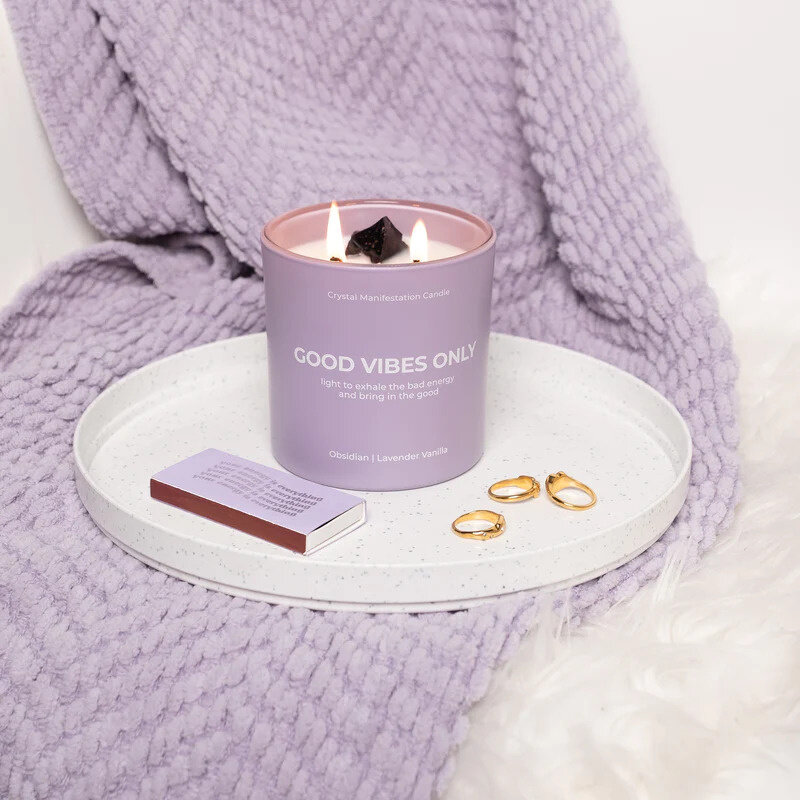 Jill & Ally Good Vibes Only Candle-Lavender Vanilla