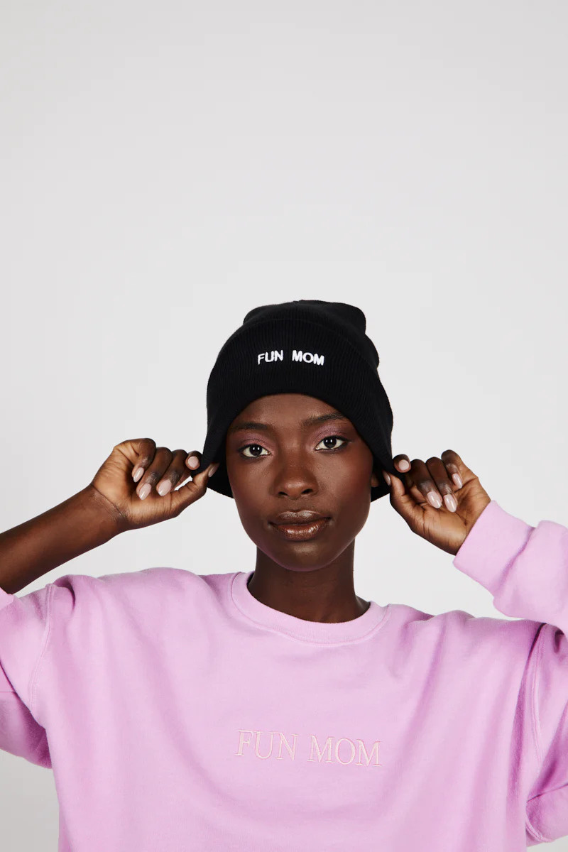 Intentionally Blank Fun Mom Beanie