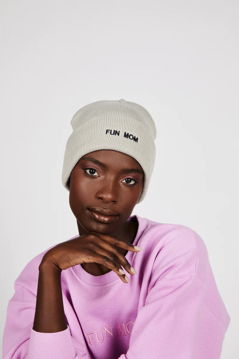 Intentionally Blank Fun Mom Beanie