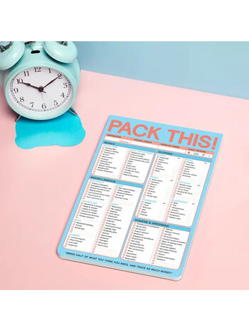 Knock Knock Pack This Notepad