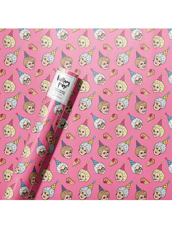 Brittany Paige Golden Girl Birthday Wrapping Paper