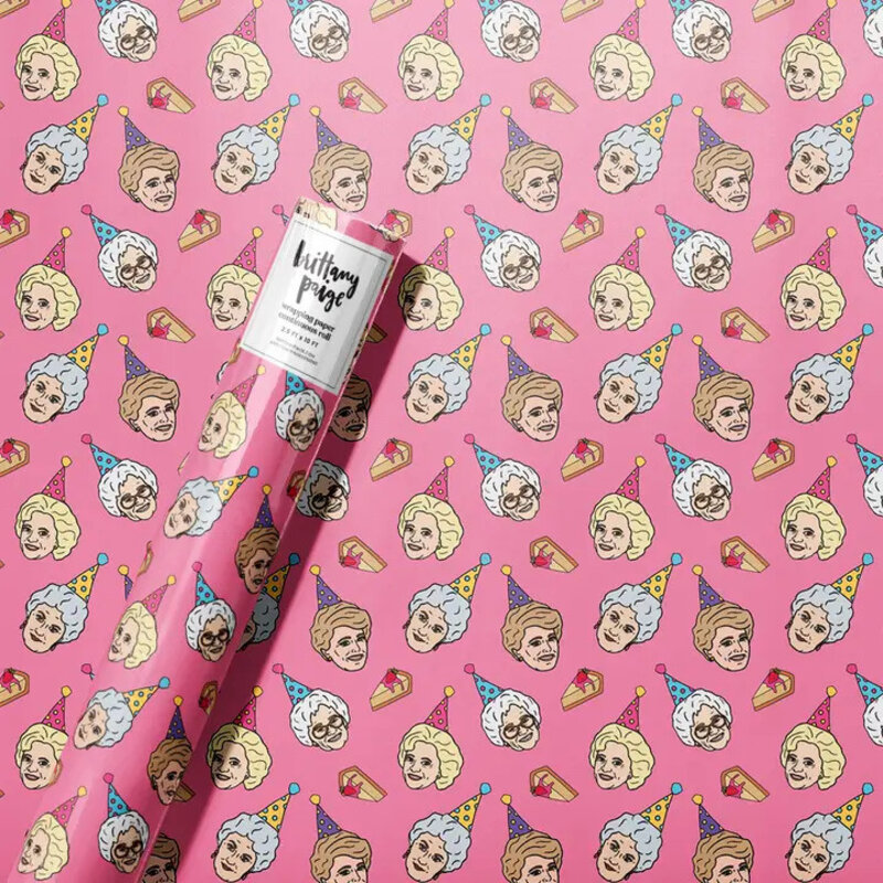 Brittany Paige Golden Girl Birthday Wrapping Paper
