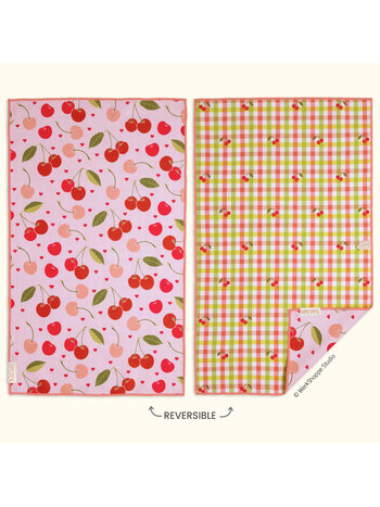 Werkshoppe Cherry Hearts Microfiber Towel