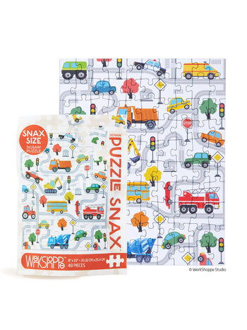 Werkshoppe Trucks and Transportation 48 Piece Puzzle Snax