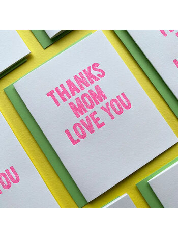 Richie Designs Thanks Mom, Love You Greeting Card