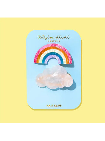 Taylor Elliott Designs Rainbow + Cloud Hair Clip