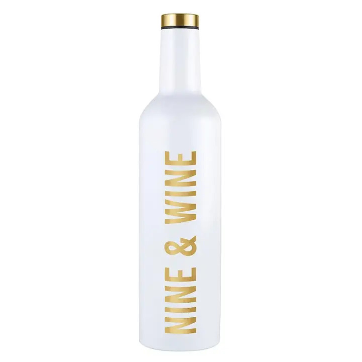 Nine & Wine Stainless Steel Wine Bottle
