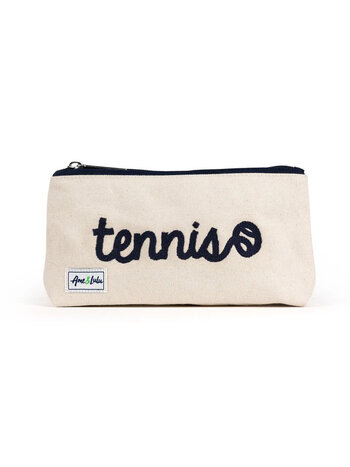 Ame & Lulu Tennis Stitched Brush It Off Cosmetic Case