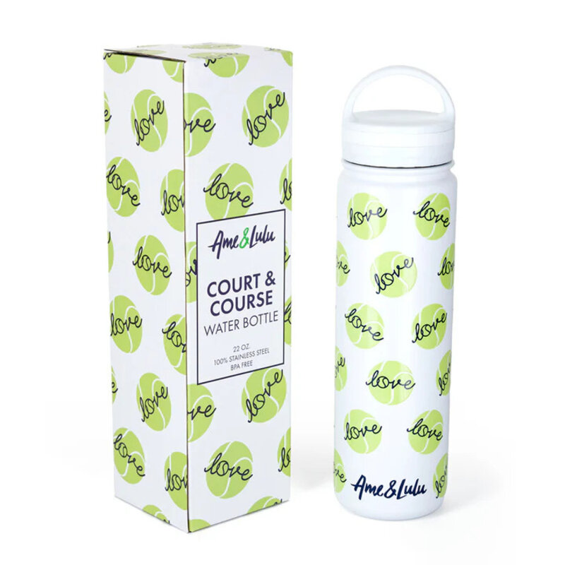 Ame & Lulu Green Ace Court & Course Water Bottle