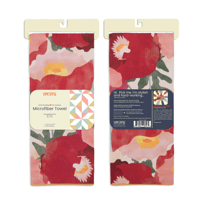 Werkshoppe Abstract Poppies Microfiber Towel