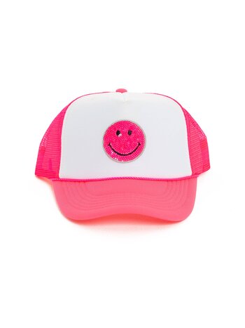 Malibu Sugar Trucker Hat w/Happy Face Patch