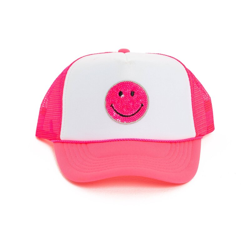 Malibu Sugar Trucker Hat w/Happy Face Patch