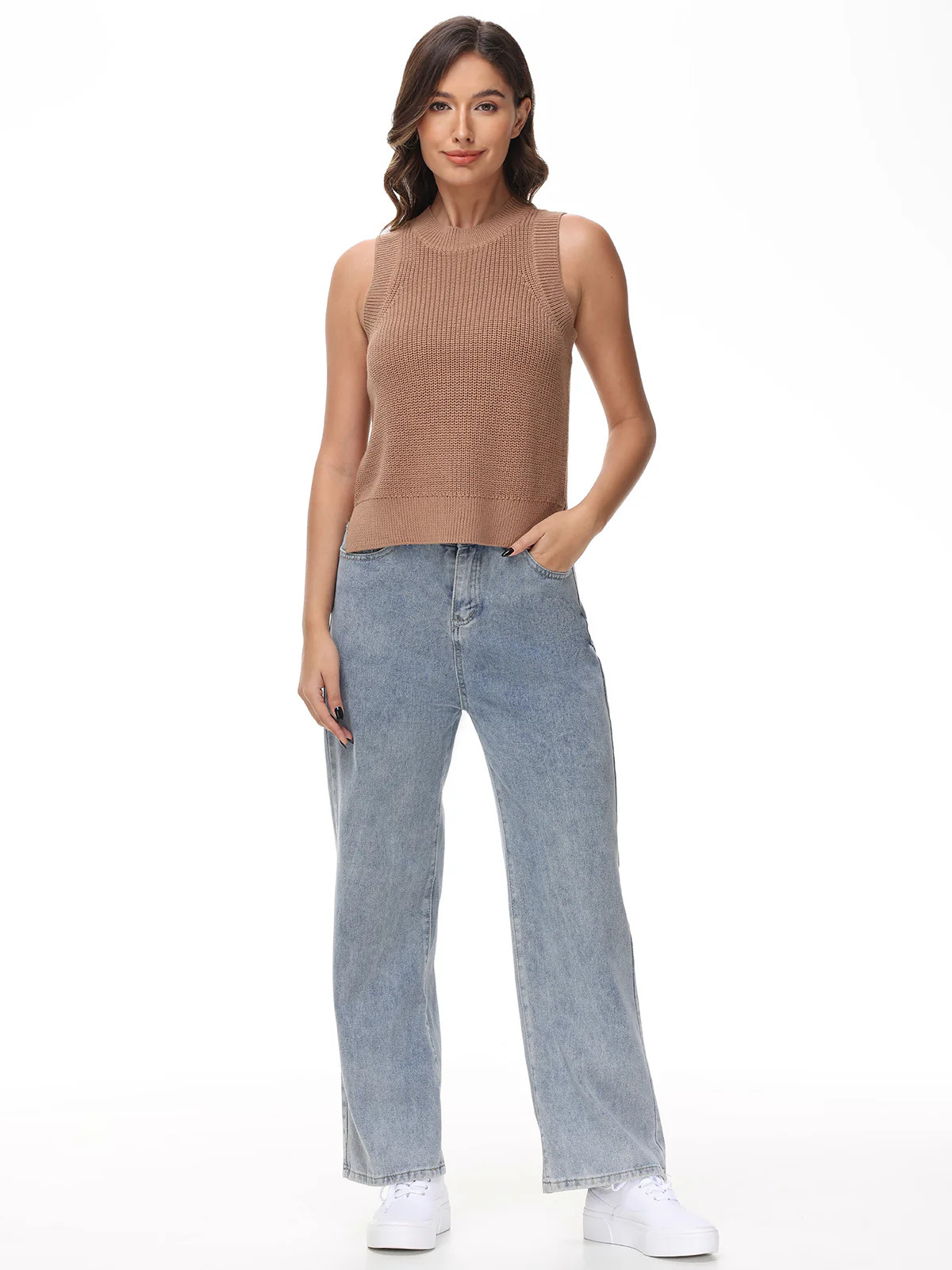 525 Sweaters Demi High Crew Neck Tank