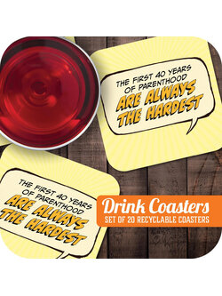 papersalt The First 40 Years Coasters