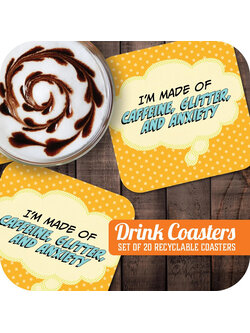papersalt I'm Made of Caffeine Coasters
