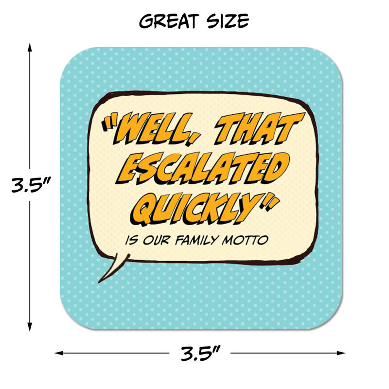 papersalt Family Motto Coasters