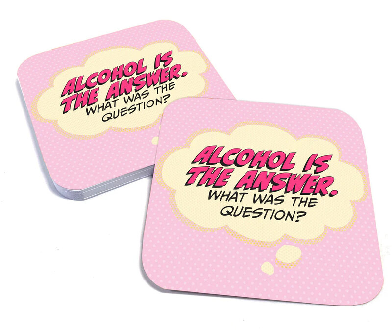 papersalt Alcohol is the Answer Coasters