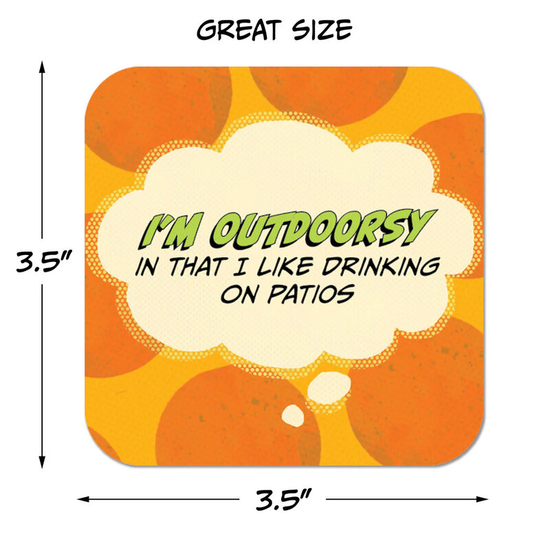 papersalt I'm Outdoorsy Coasters