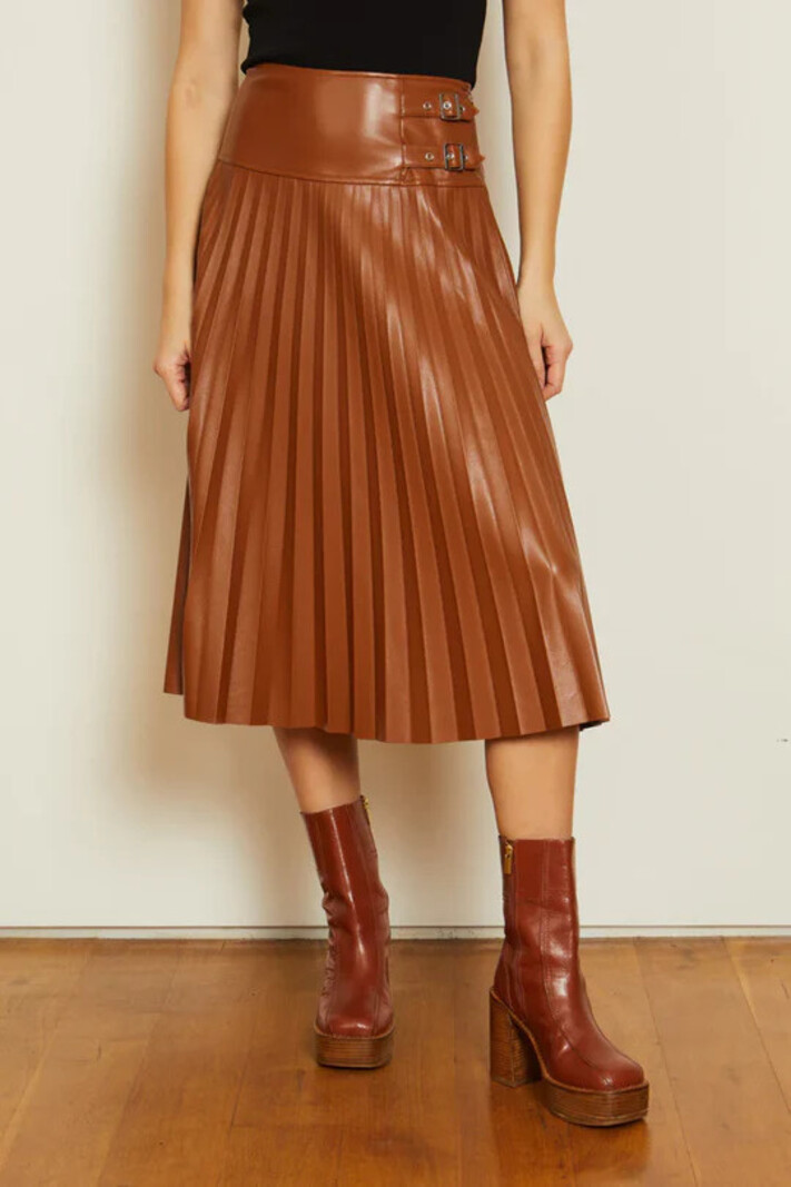 Caballero Hendrix Vegan Leather Skirt