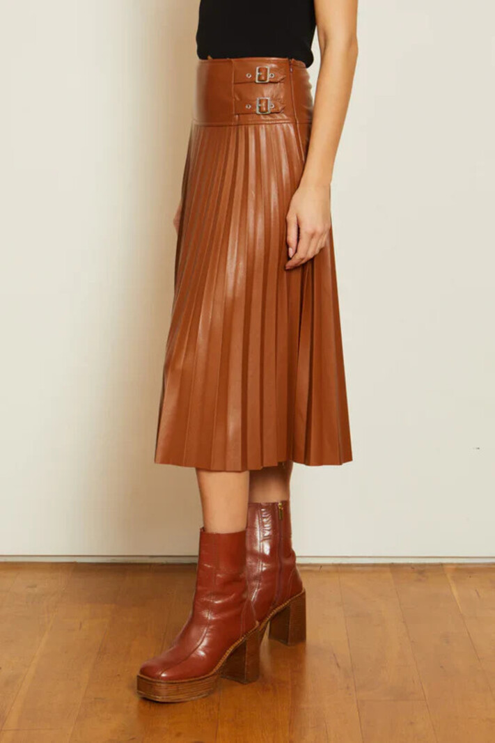 Caballero Hendrix Vegan Leather Skirt