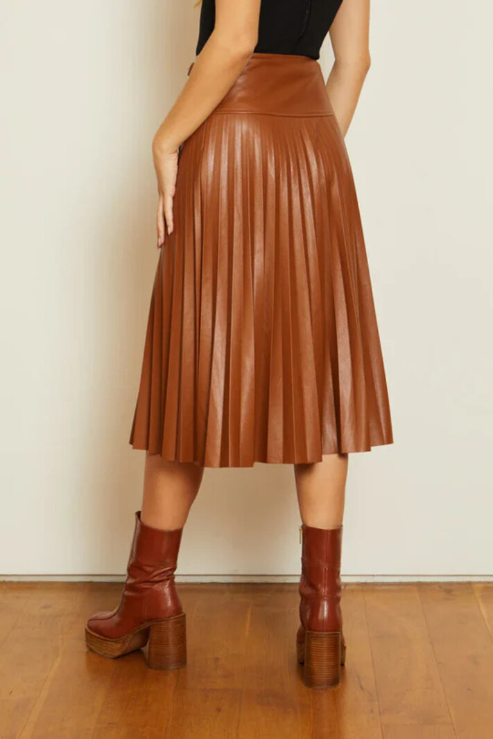 Caballero Hendrix Vegan Leather Skirt