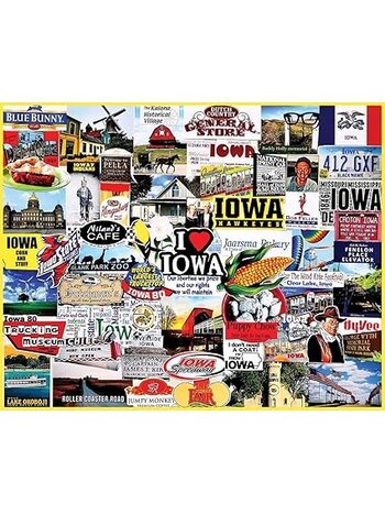 White Mountain Puzzles I Love Iowa Puzzle