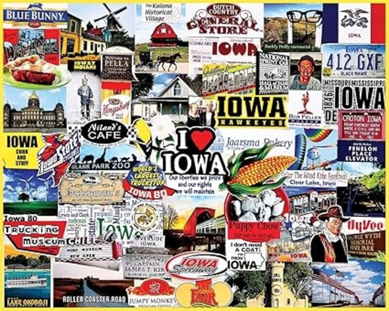 White Mountain Puzzles I Love Iowa Puzzle